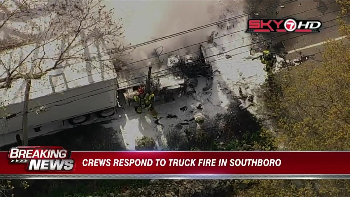 Crews respond to truck fire in Southboro Boston News, Weather, Sports