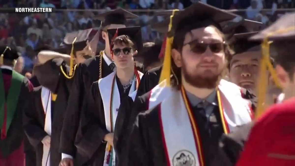 Northeastern University celebrates first graduation ceremony with no