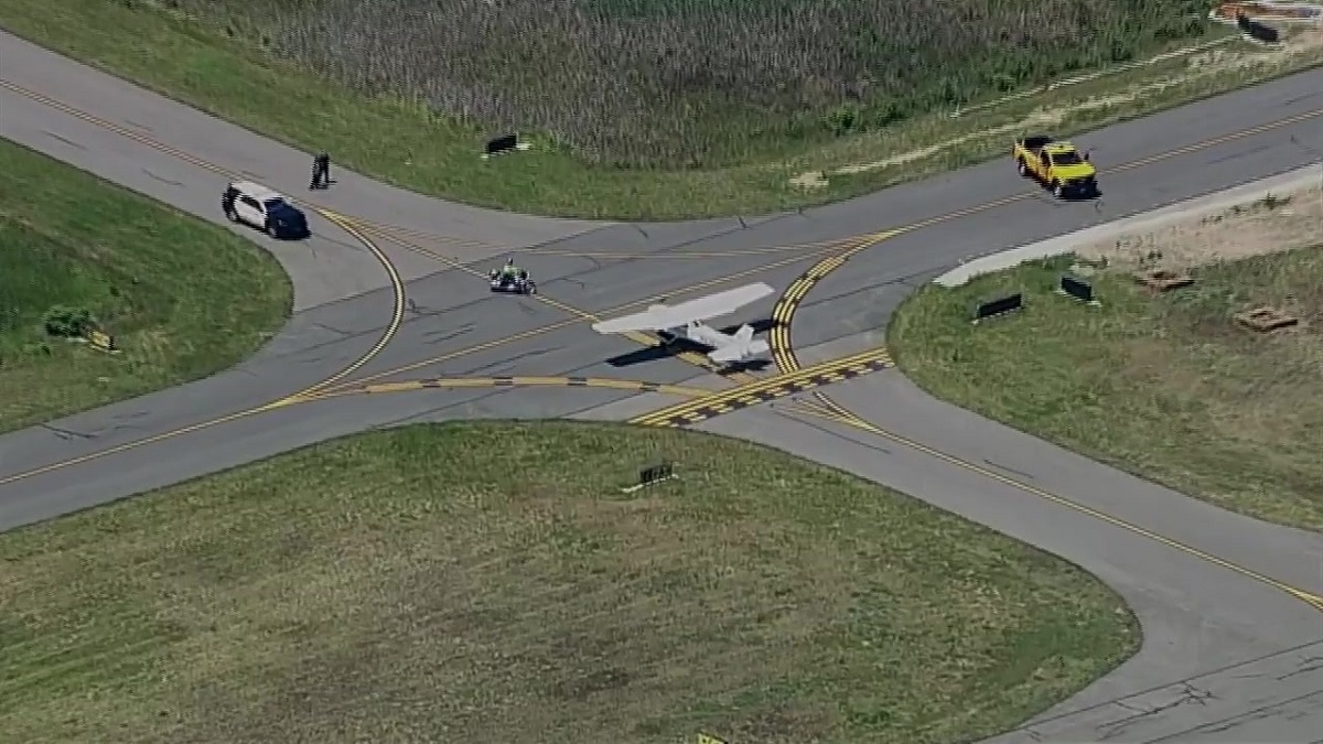 No one hurt after plane makes emergency landing at airport in Norwood