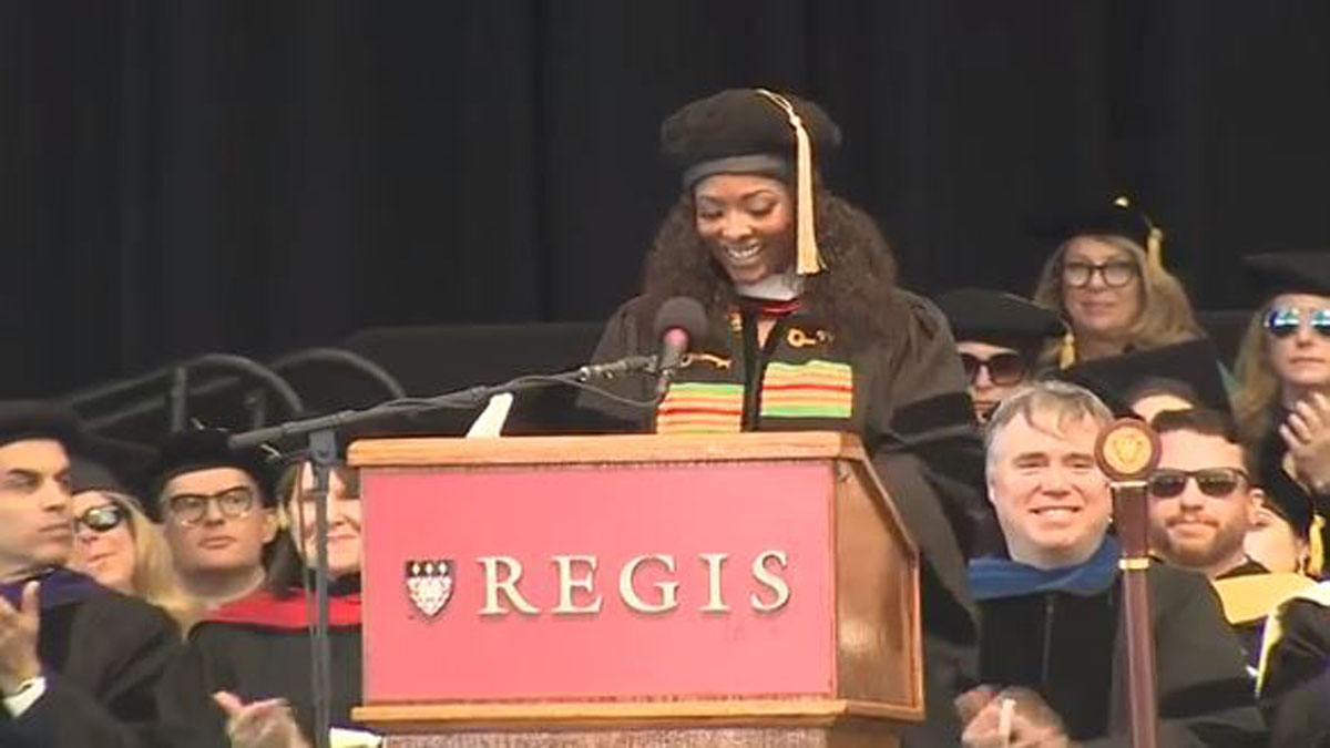 7’s Amaka Ubaka serves as Regis College commencement speaker Boston