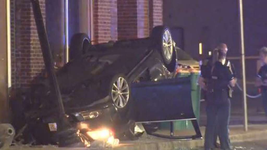 Police investigating rollover crash in Boston Police investigating rollover crash in Boston