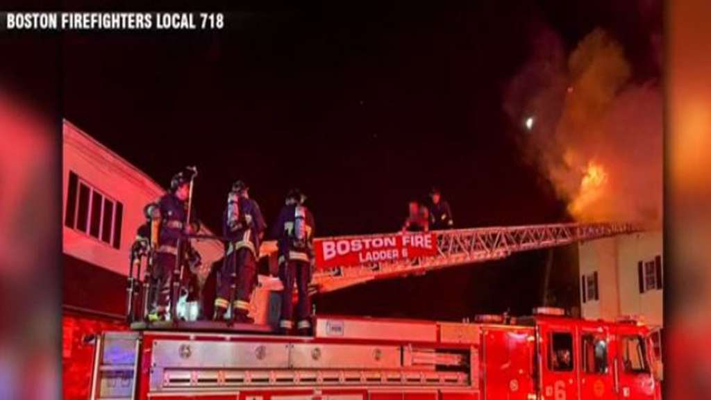 Boston fire crews rescue residents from 3rd floor of burning Dorchester building