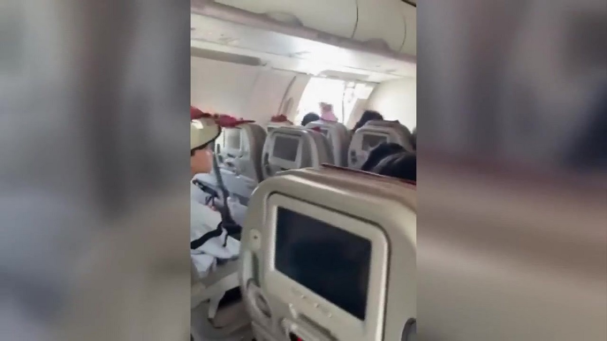 Terrifying moments as plane door opens midair on Asiana Airlines flight