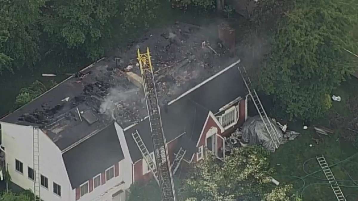 Crews battle fire at home in Milford - Boston News, Weather, Sports ...