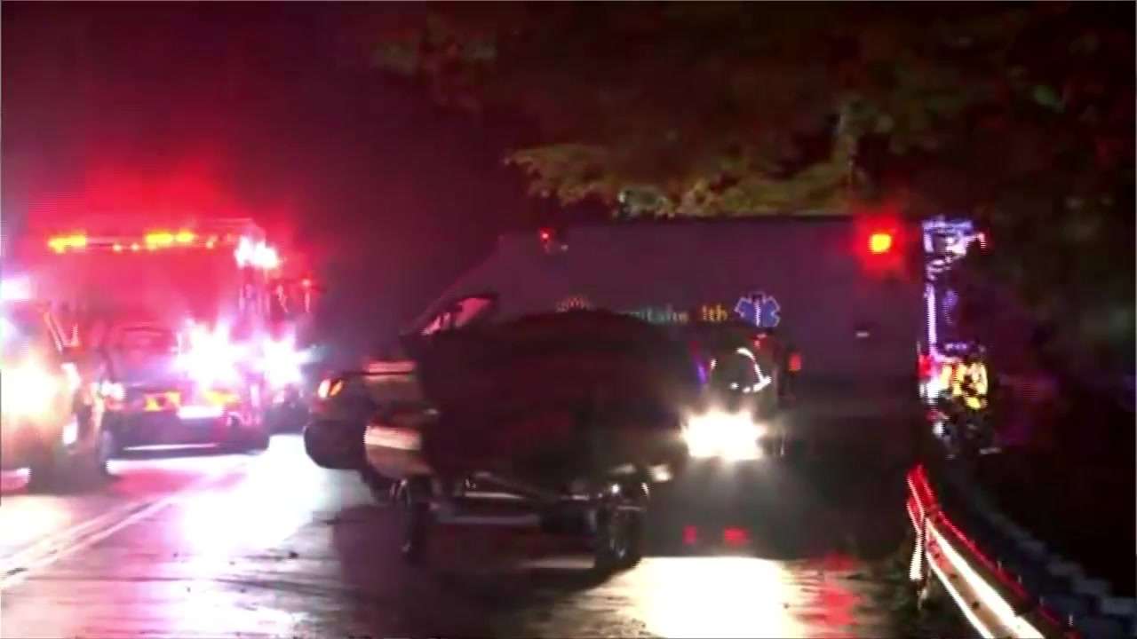 Massive search is underway for missing children swept away in suburban ...