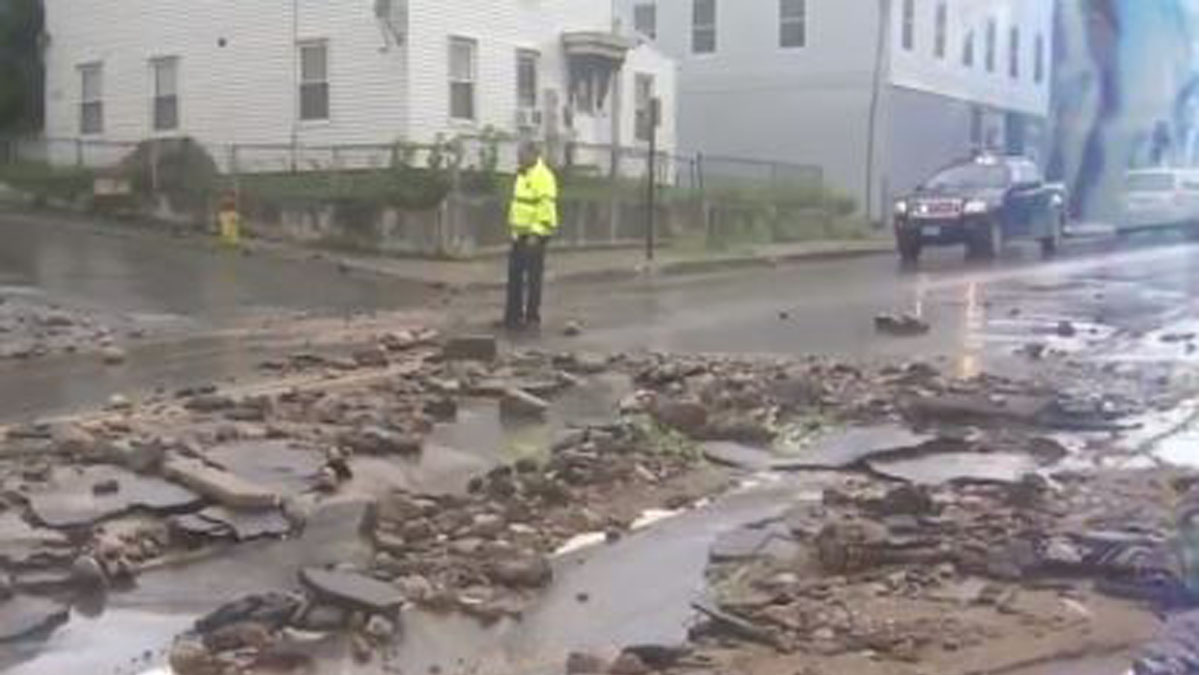 Crews cleaning up after powerful storms flood streets, down trees