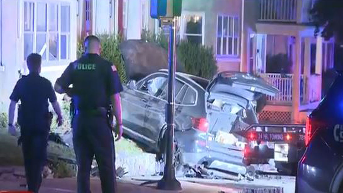 Crash sends car into side of home in Belmont Boston News, Weather