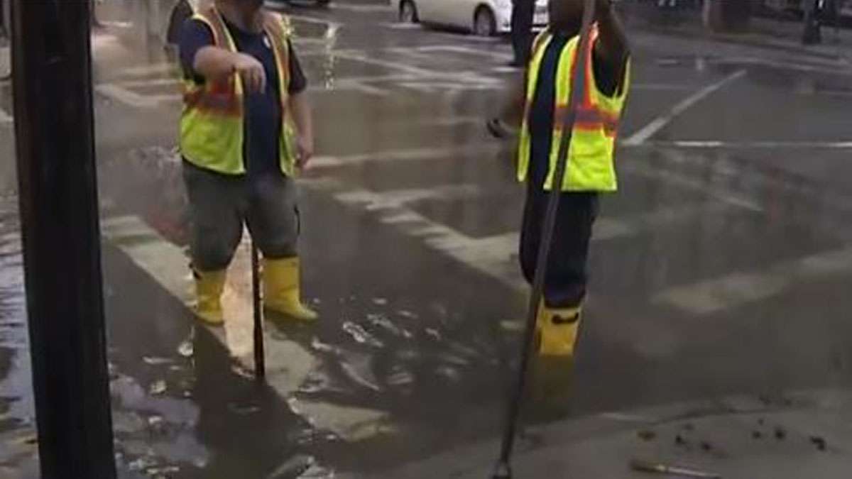 Crews work to repair Chinatown water main break - Boston News, Weather ...