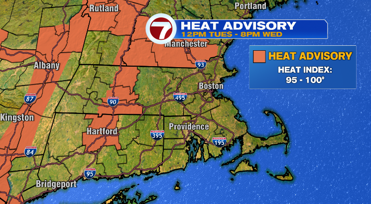 Heat Advisory for parts of the area Tuesday - Boston News, Weather ...