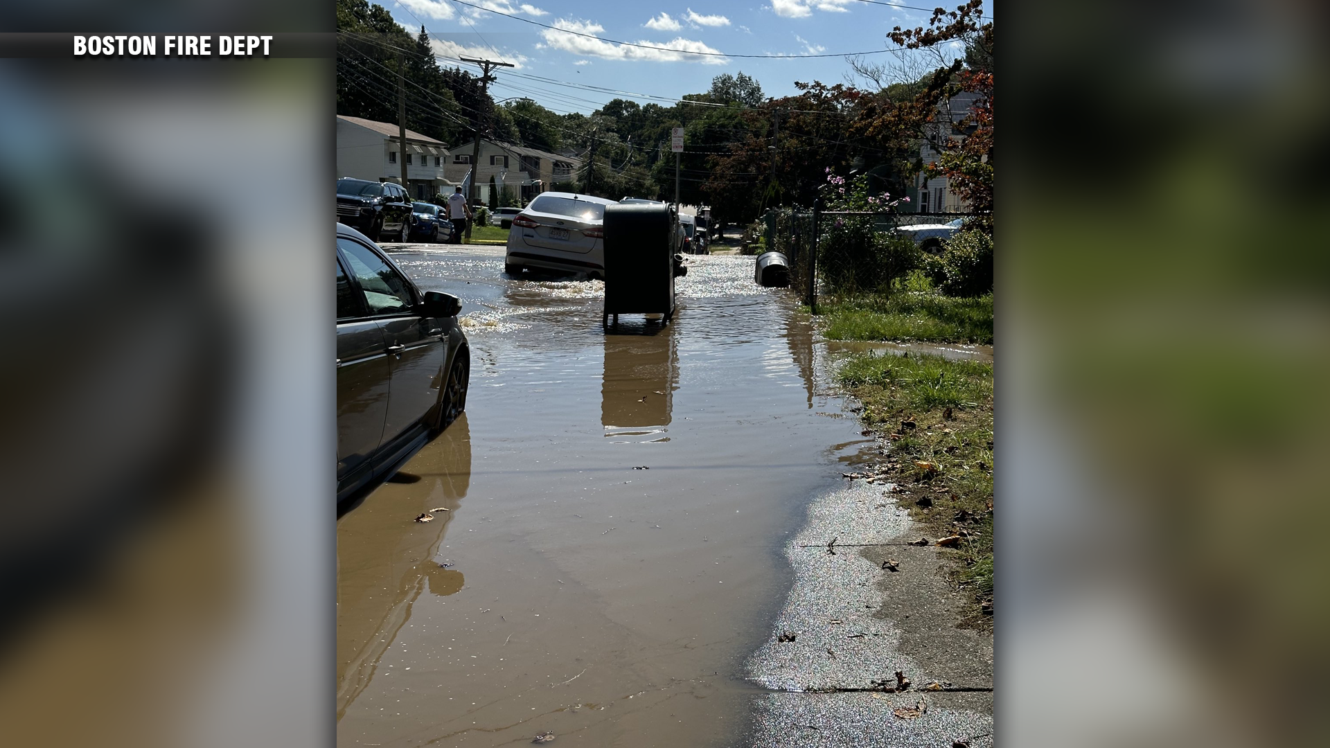 Water main break floods homes, neighboring streets in Mattapan - Boston ...