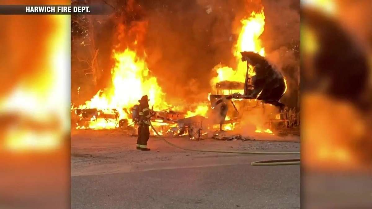Crews battle camper fire in Harwich  - Boston News, Weather, Sports - Vimarsana News