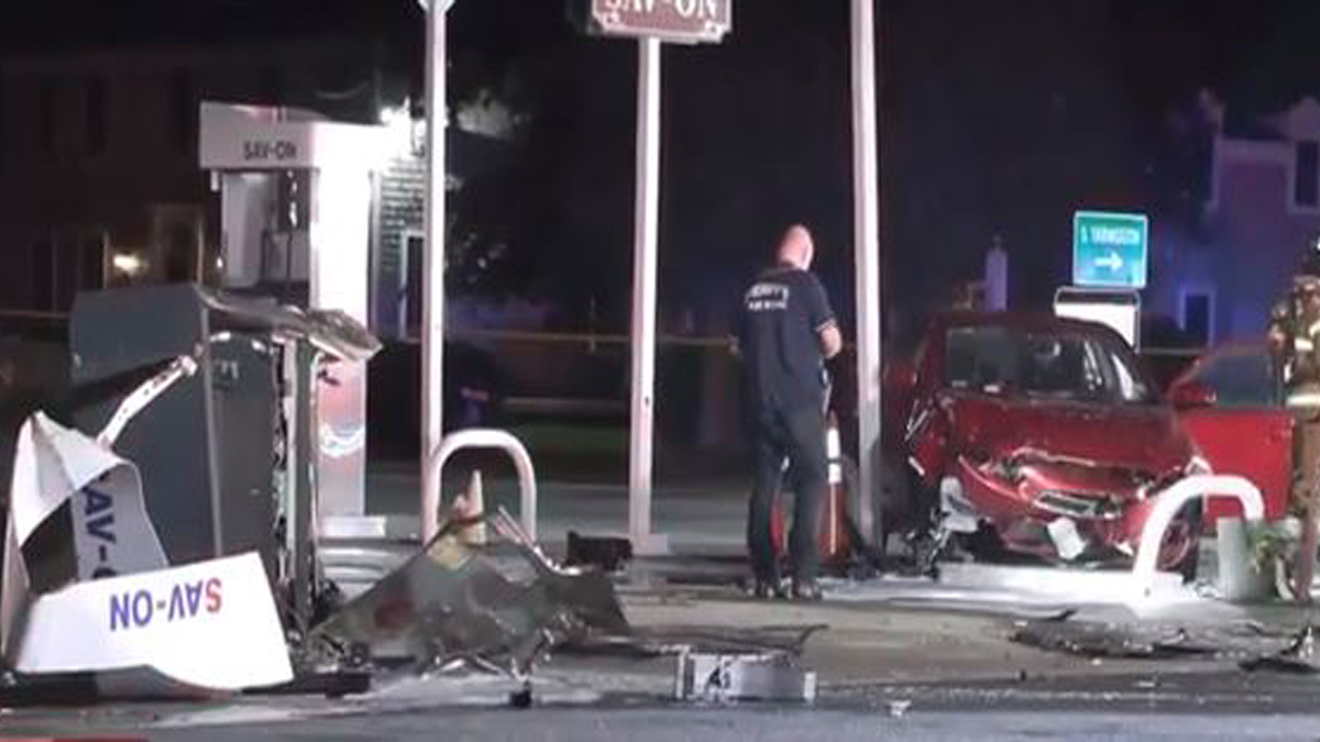 Driver slams into gas pump in fiery crash in Yarmouth Port Boston News, Weather, Sports WHDH
