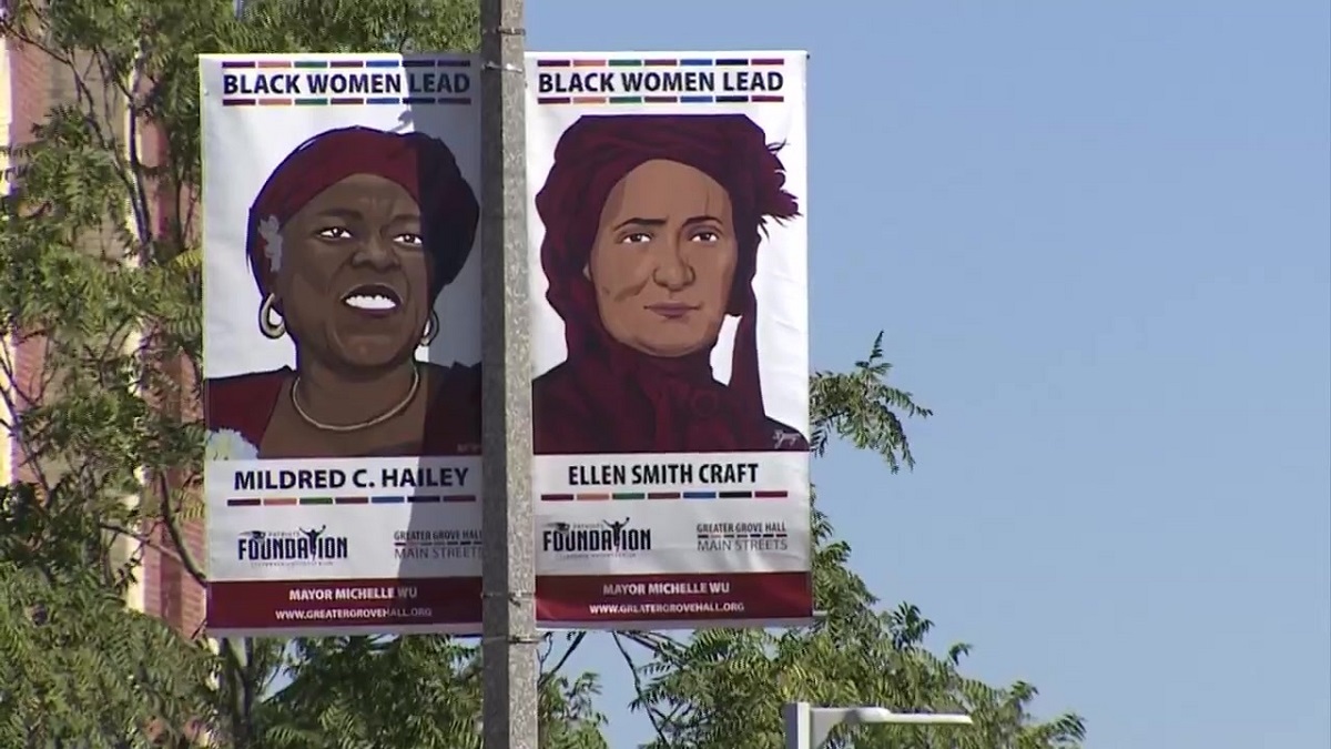 组织者希望通过在波士顿展示致敬标语来激励下一代人尊敬标志性的黑人妇女