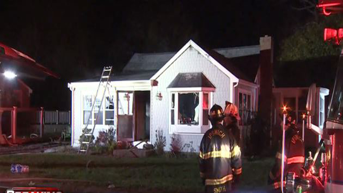 Firefighter hospitalized after battling blaze at home in Ipswich