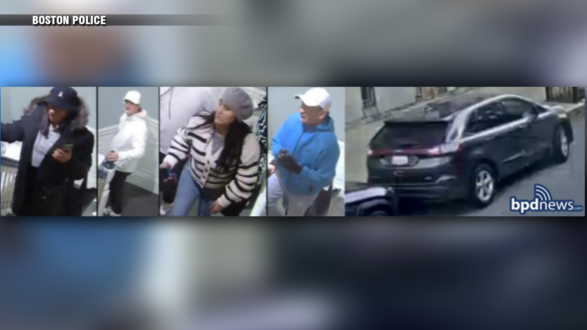 波士顿警方寻求帮助辨认与纽伯里街盗窃案有关的人物
