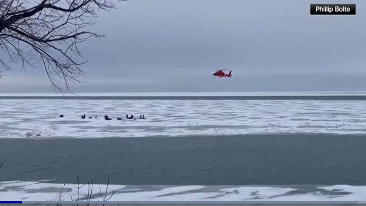 20 people rescued from ice floe in Lake Erie, Coast Guard says - Boston News, Weather, Sports - Vimarsana News
