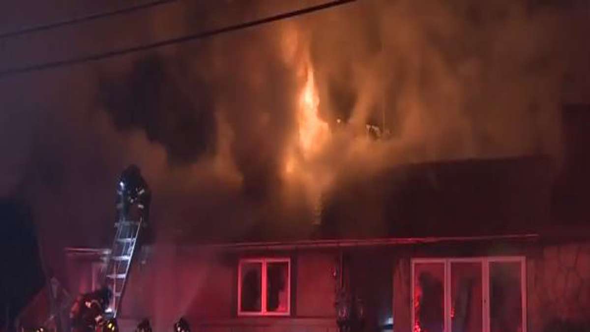 Woburn firefighters battle roaring 2-alarm house fire - Boston News ...