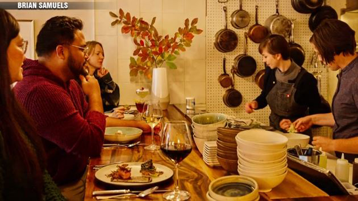 Local eatery serving dinner made from ingredients within 100 miles of