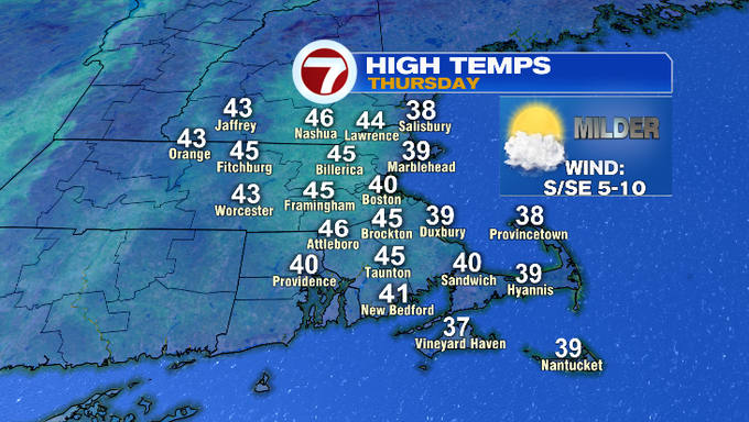 More mild Thursday, showers Friday - Boston News, Weather, Sports ...