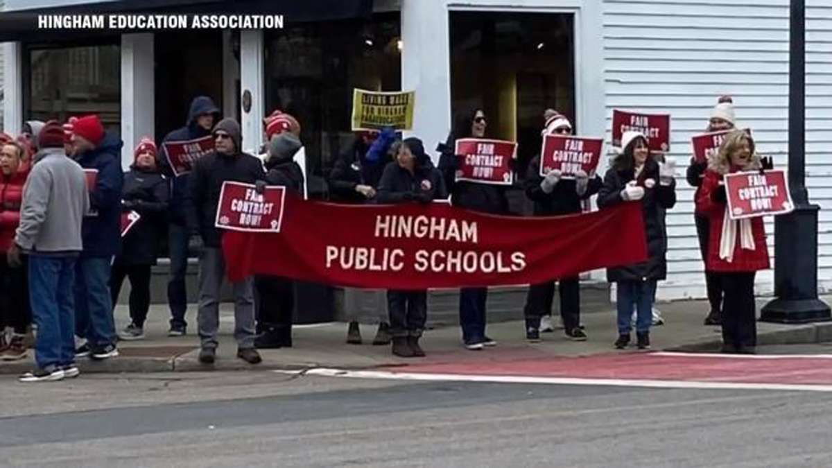 Hingham teachers rally amid contract negotiations - Boston News ...