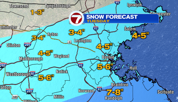 Tuesday storm brings heavy snow, wind and coastal concerns - Boston ...