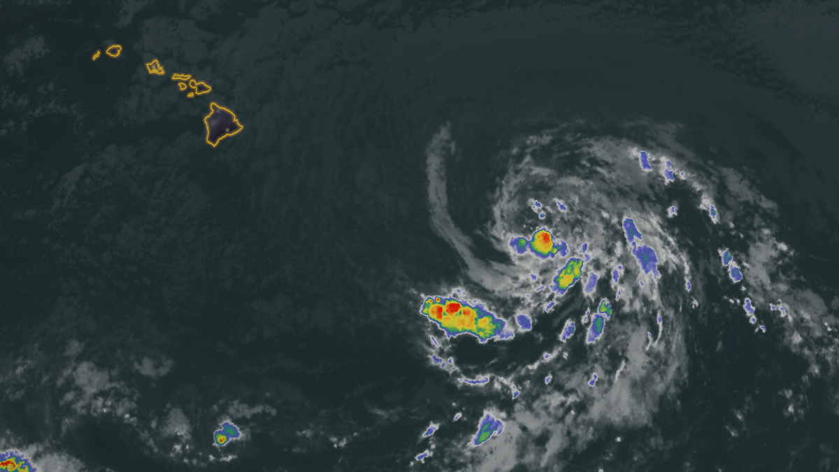 Hone strengthens into a hurricane as it threatens Hawaii with fire and