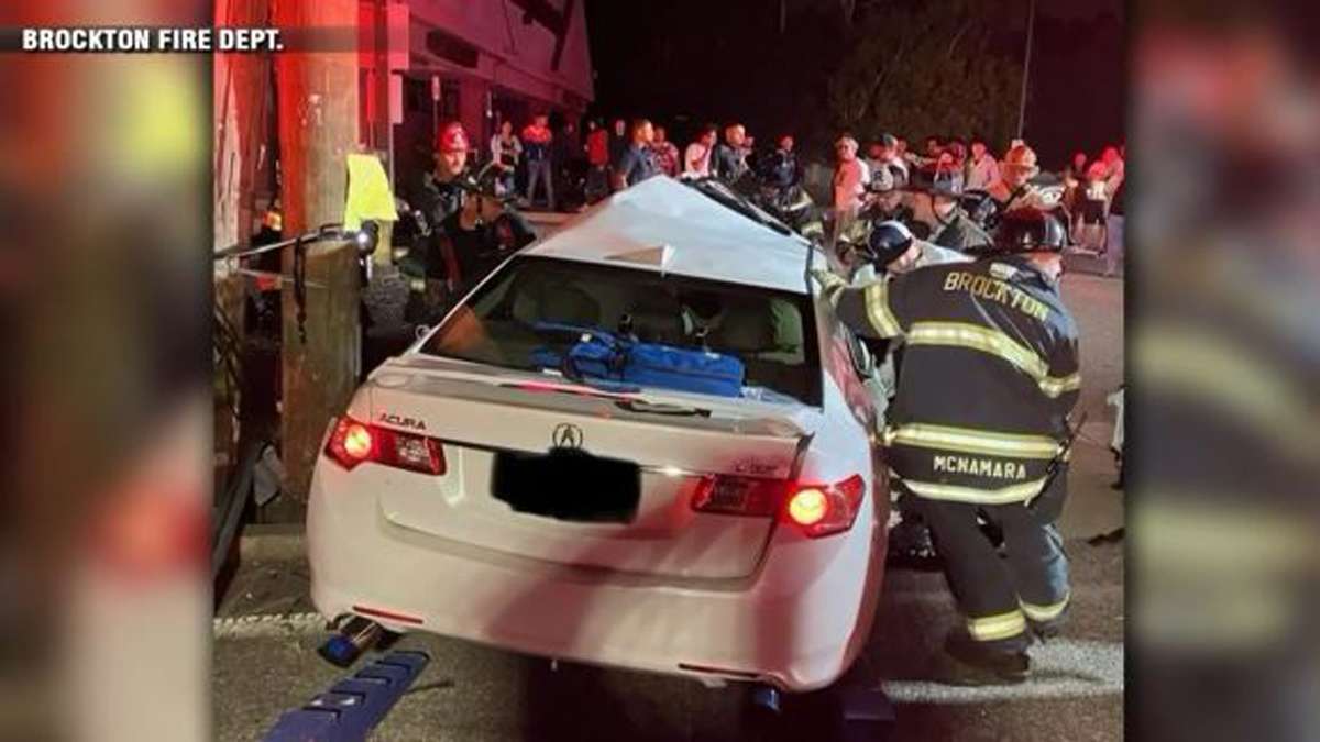 Driver freed from car after early morning crash in Brockton - Boston ...