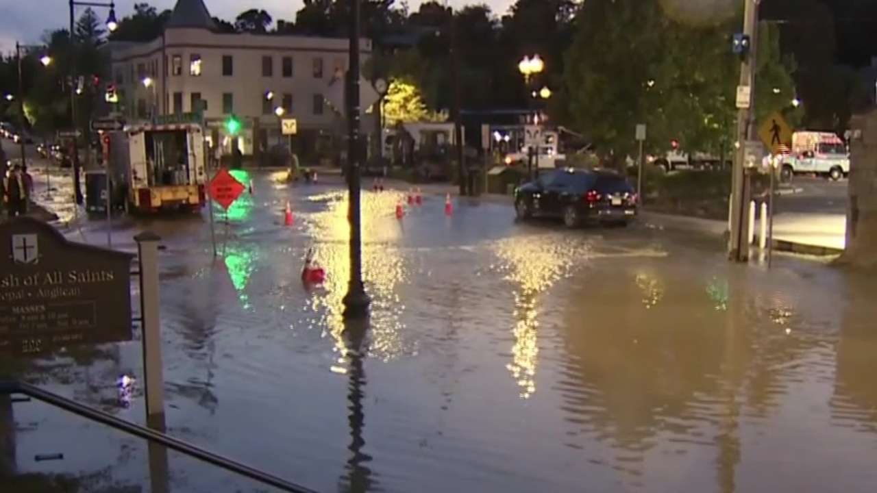 Water main break floods streets near Ashmont MBTA station in Dorchester ...