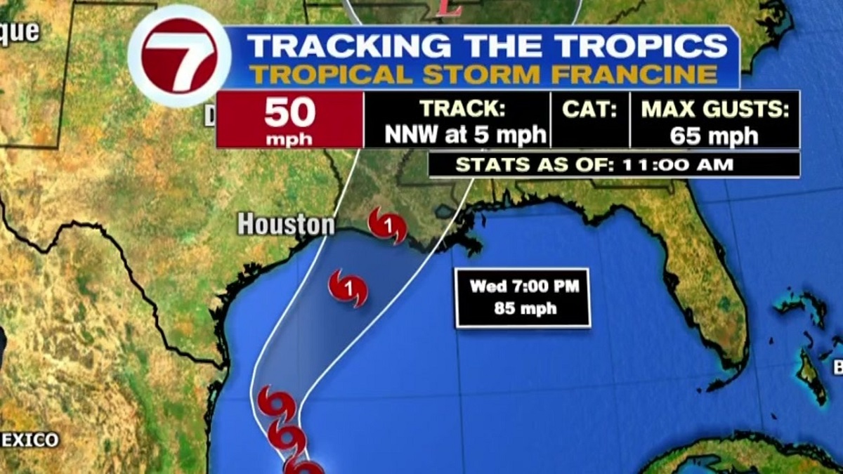 Tropical Storm Francine forms off Mexico, is expected to hit Louisiana