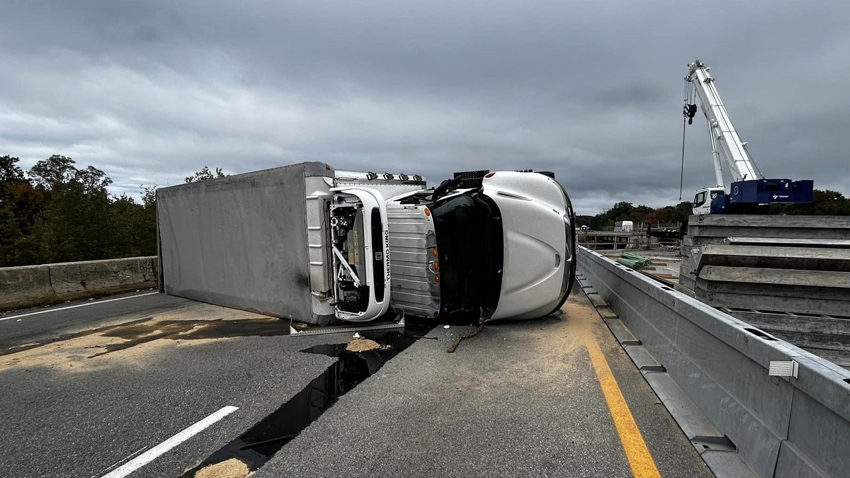 Mass Pike reopened after truck rollover and hazardous materials accident in Westboro – Boston News, Weather, Sports