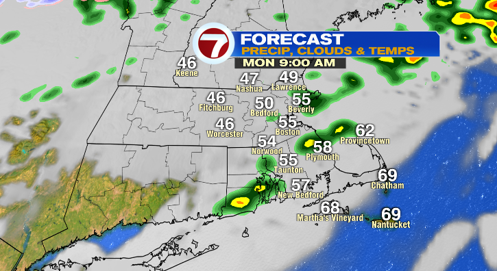 Rain Sunday, few showers Monday before cooldown - Boston News, Weather ...