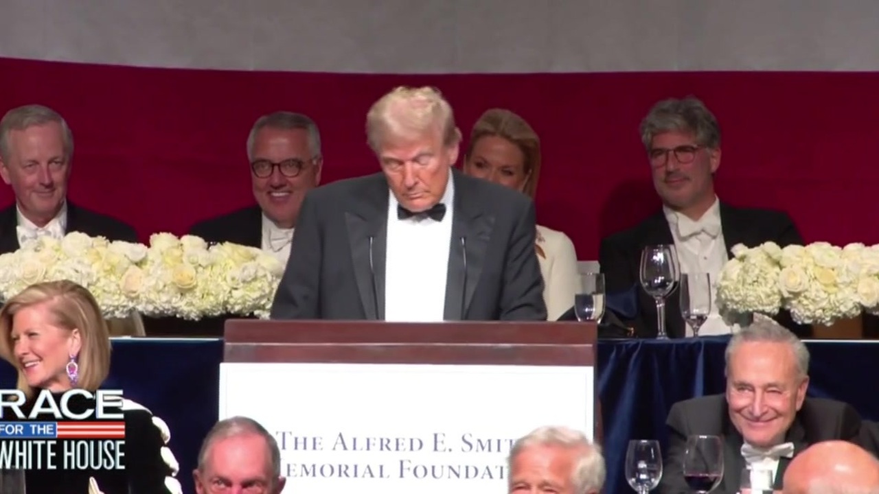 Trump insults Harris, Democrats, in speech at Al Smith charity dinner