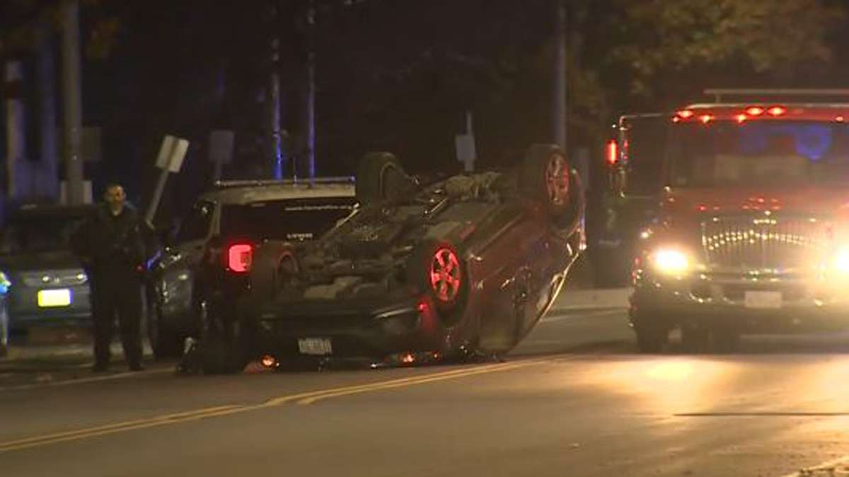 Police respond to rollover crash in Lynn - Boston News, Weather, Sports ...