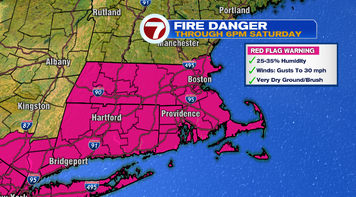 Fire weather conditions continue into weekend - Boston News, Weather ...