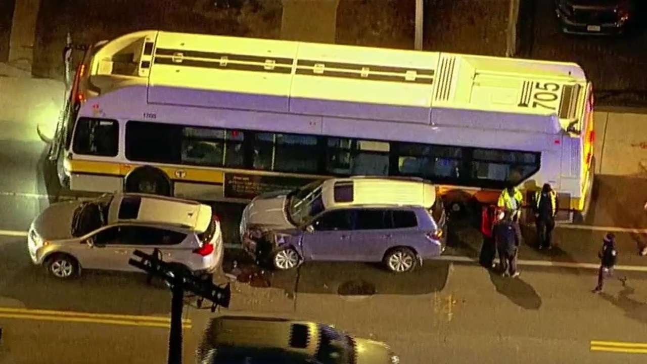 Crash involving MBTA bus in Roslindale - Boston News, Weather, Sports ...