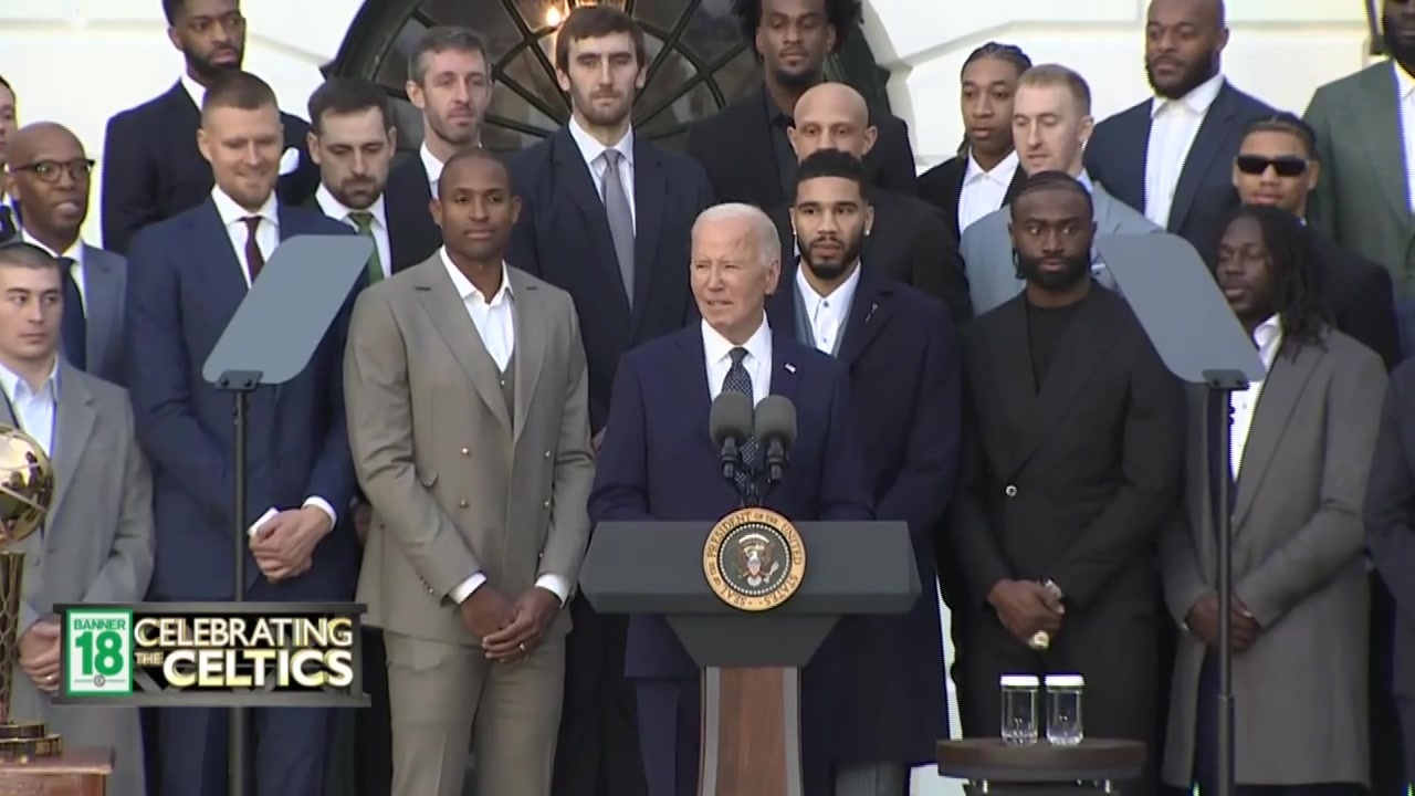 President Biden 2024 NBA champion Boston Celtics to White