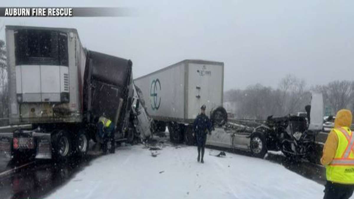Tractor-trailer crash in Auburn snarls traffic on Mass. Pike ahead of ...