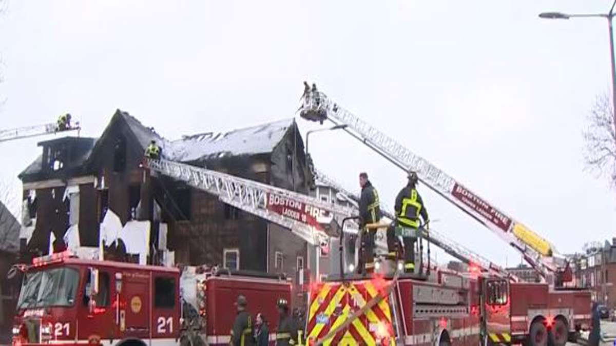 Crews battle blaze in large abandoned building in Dorchester - Boston ...