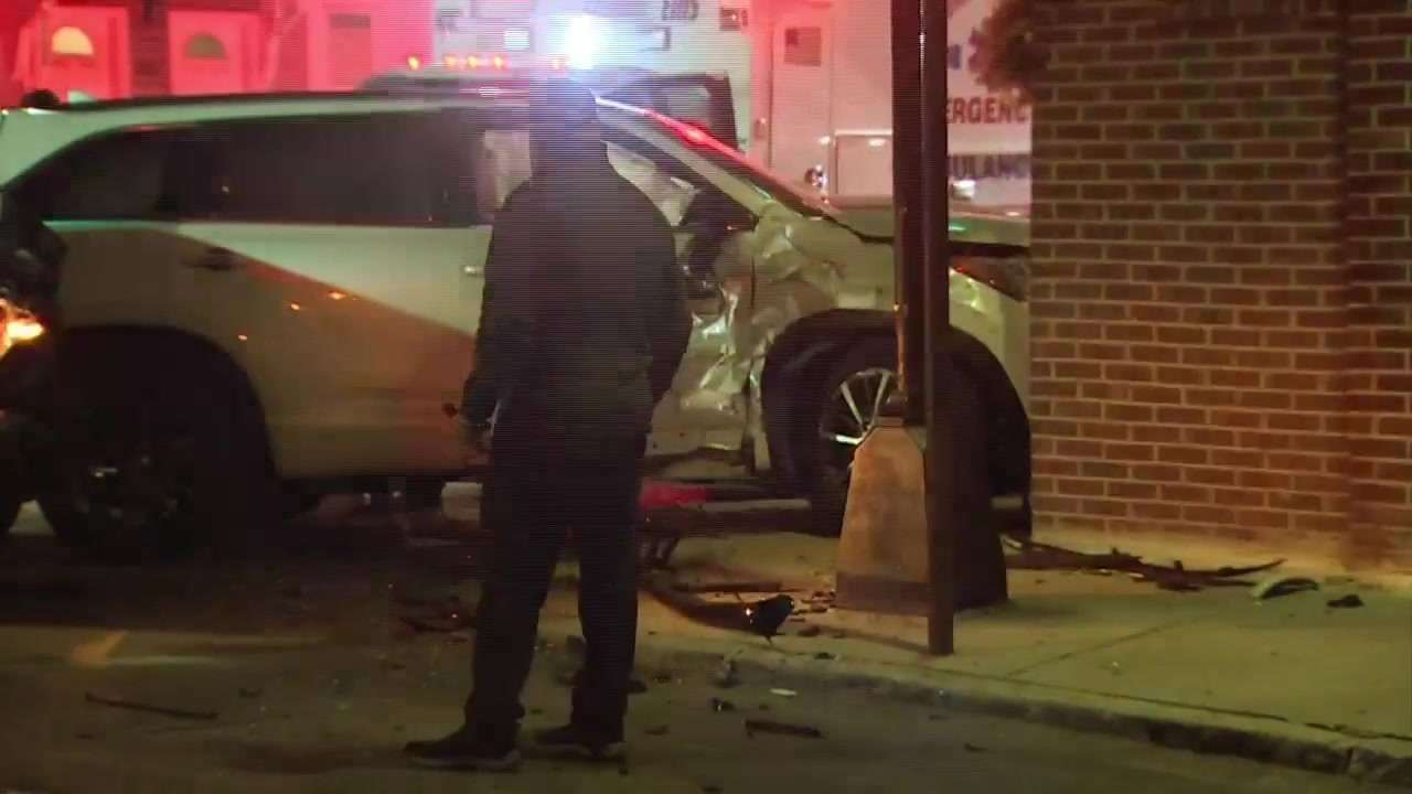 Chain reaction crash sends car into building - Boston News, Weather ...