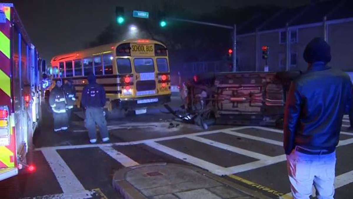 Crash in Roxbury includes school bus with students on board - Boston ...