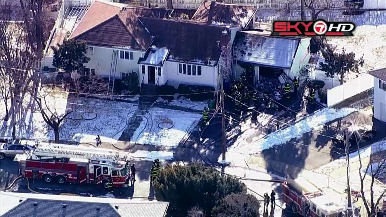 Crews battle house fire in Newton - Boston News, Weather, Sports | WHDH ...