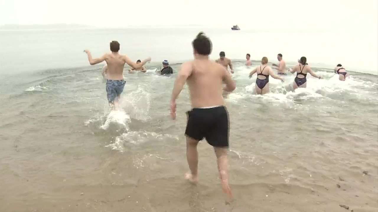 L Street Brownies jump into the bay for annual New Year’s Day polar ...