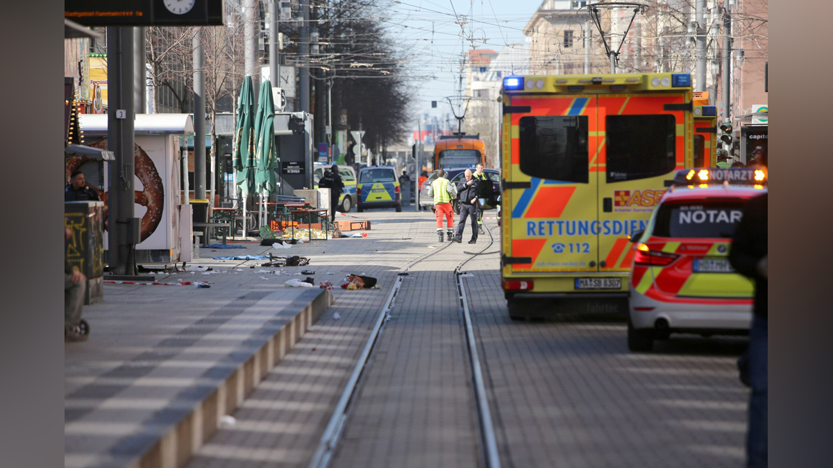At least two killed after car rams crowd in German city of Mannheim ...