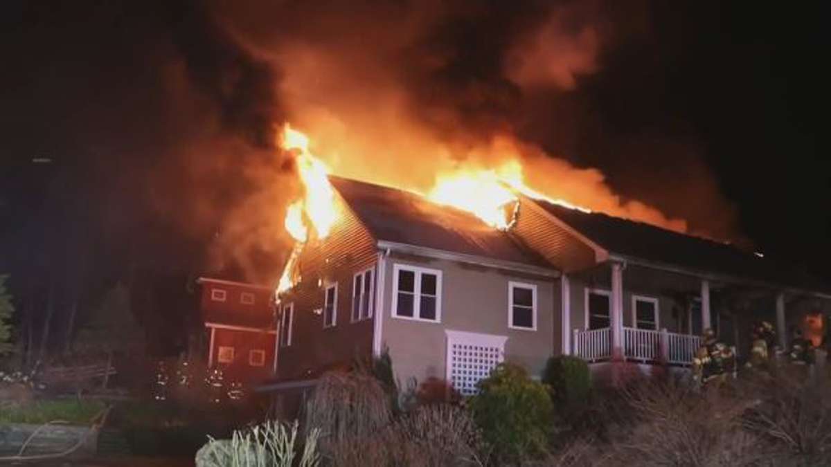 Crews battle house fire in Spencer - Boston News, Weather, Sports ...