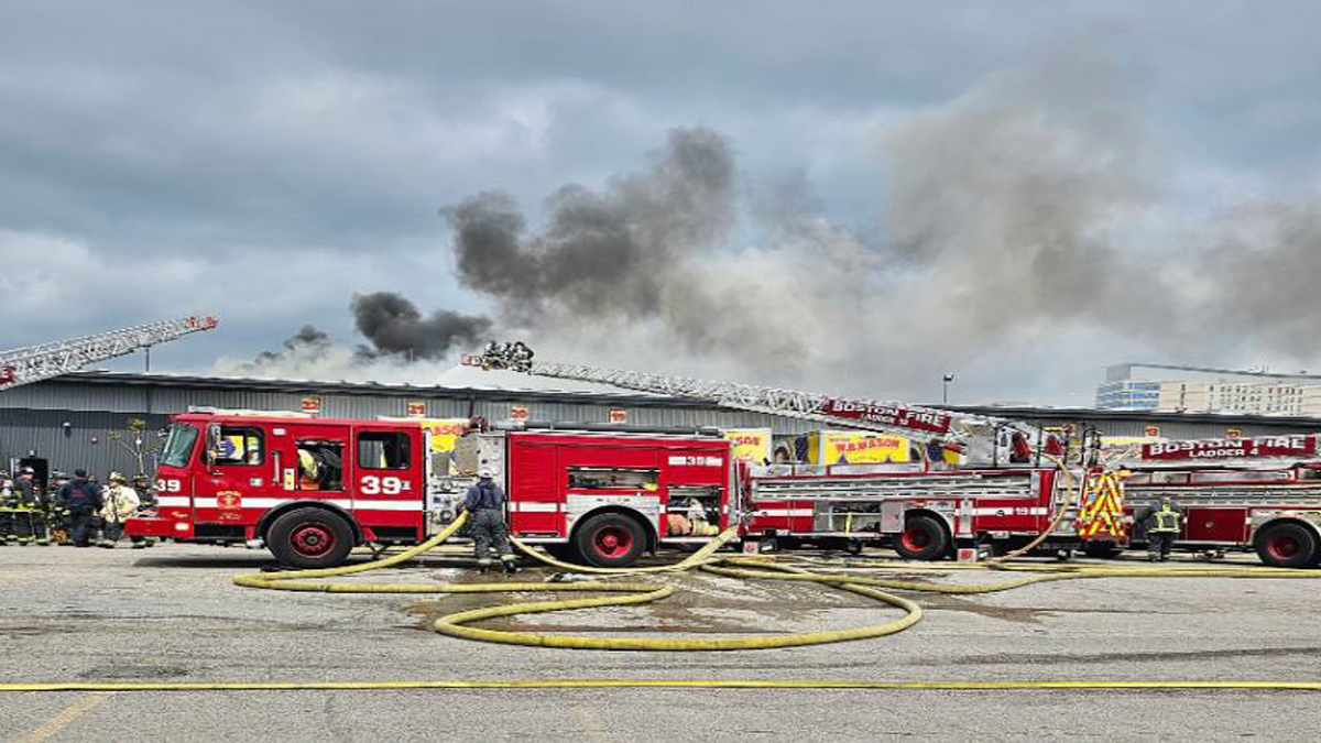 Fire crews battle blaze at South Boston warehouse - Boston News ...