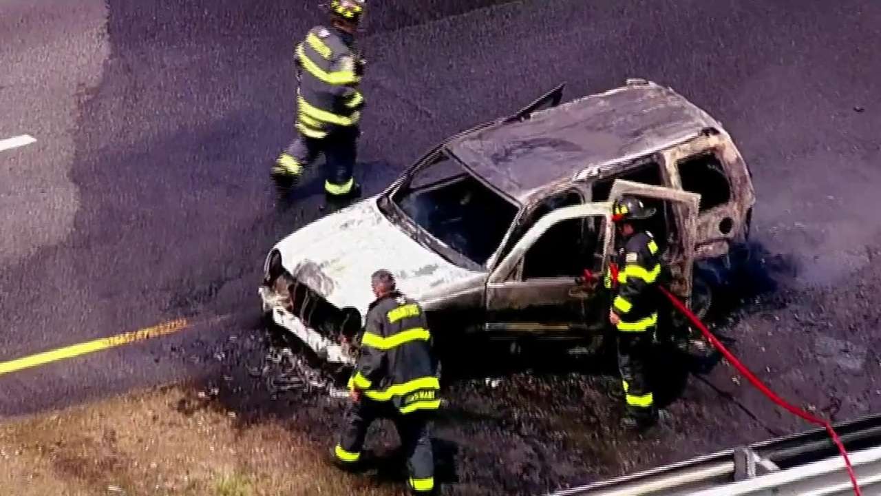 Emergency crews extinguish car fire on I-93 in Braintree - Boston News ...