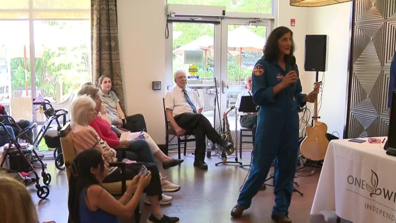 Suni Williams returns to hometown of Needham, meets with seniors to discuss her stay in space
