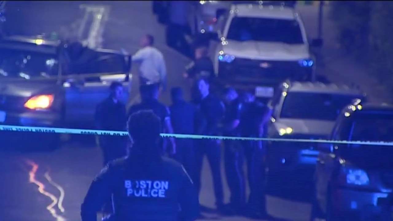 Police Investigating Scene Of Car Crash Shooting In Mattapan That Sent police-investigating-scene-of-car-crash-shooting-in-mattapan-that-sent