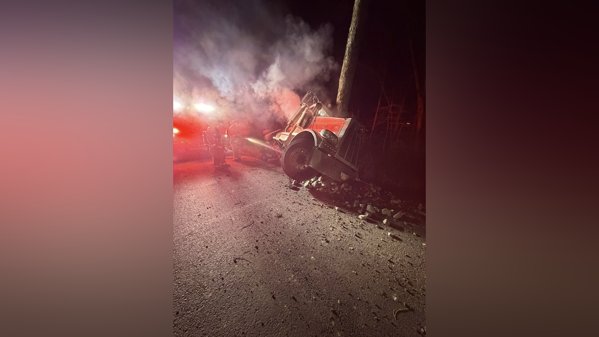Firefighters respond to early morning dump truck crash in Hopkinton ...