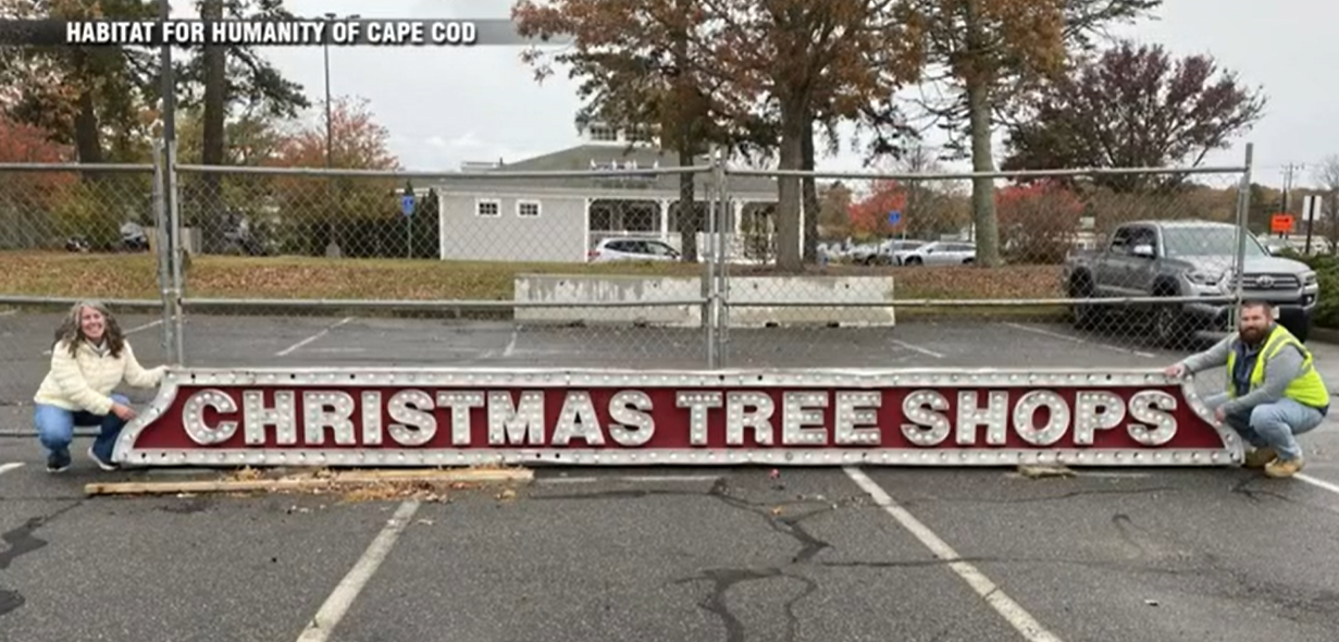 Habitat for Humanity auctioning off old Christmas Tree Shop signs from Cape Cod